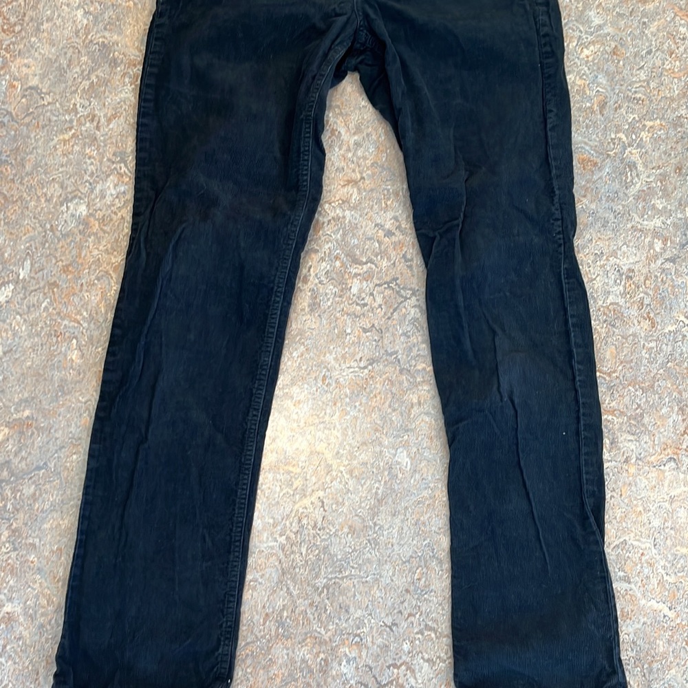 JCrew 29/31.5 black slim ‘city fit’ fine wale cords